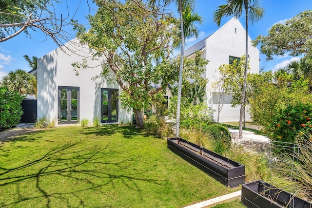 exterior space featuring french doors