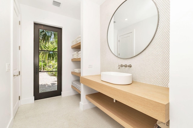 bathroom featuring vanity