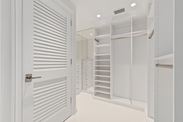 view of walk in closet