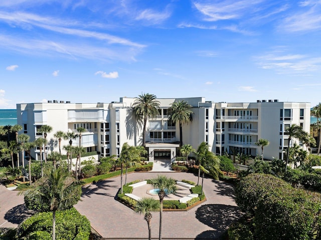 view of property with a water view