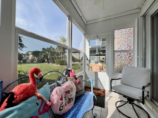 view of sunroom / solarium