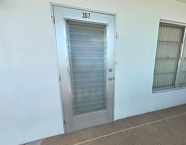 view of doorway to property