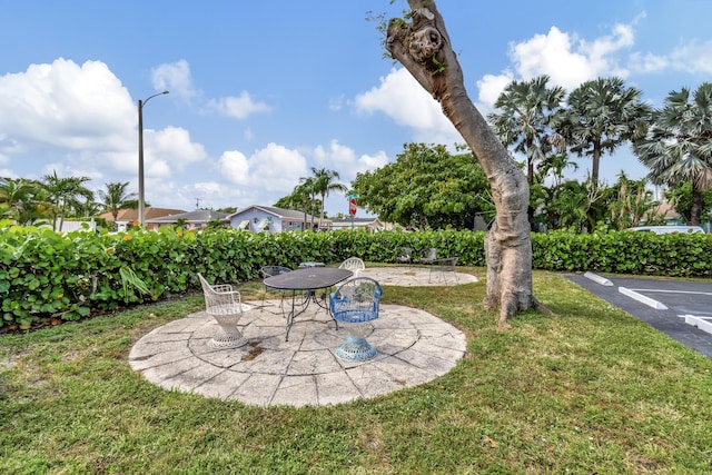 view of yard with a patio area