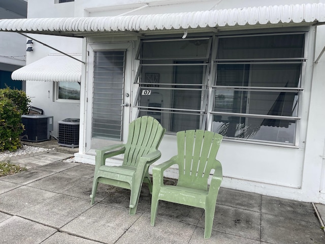 view of patio / terrace featuring central AC