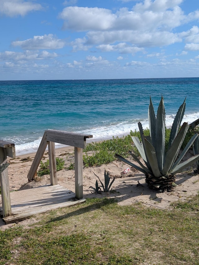 property view of water with a view of the beach