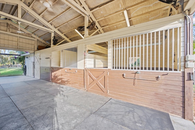 view of horse barn