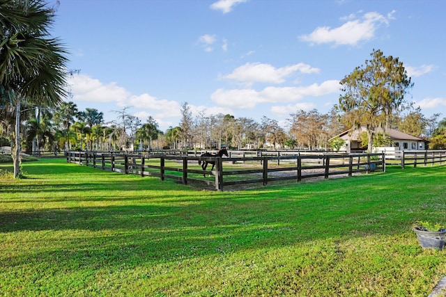 exterior space featuring a rural view