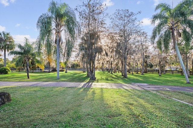 surrounding community with a lawn