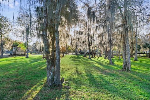 view of community featuring a yard