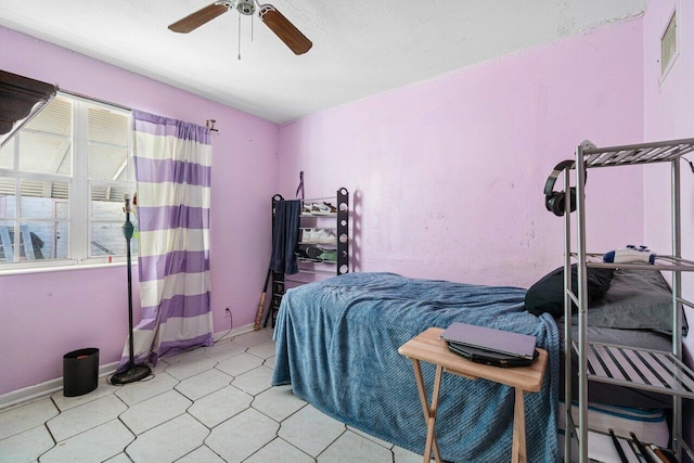 bedroom with ceiling fan