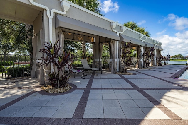 view of patio with fence