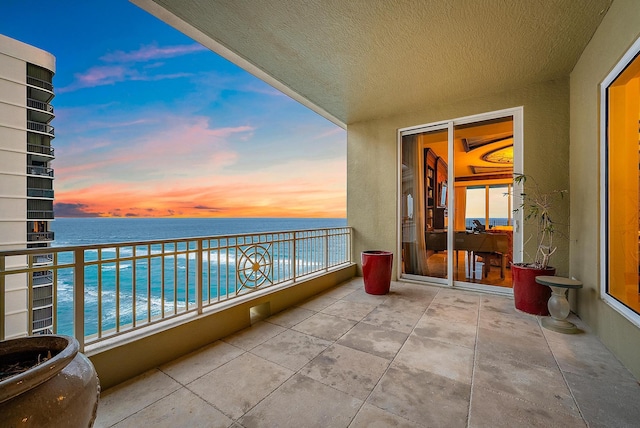 5310 N Ocean Dr Unit Ph-1201, Singer Island, FL 33404 - balcony at dusk with a water view