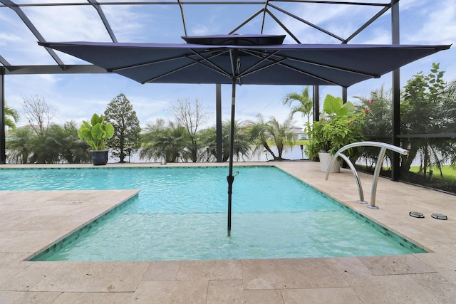 view of pool with a patio