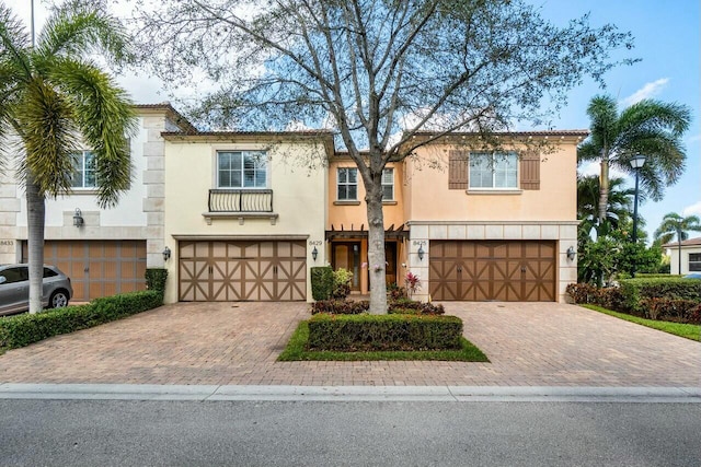 view of front of home featuring a garage