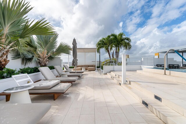 view of patio / terrace with an outdoor hangout area