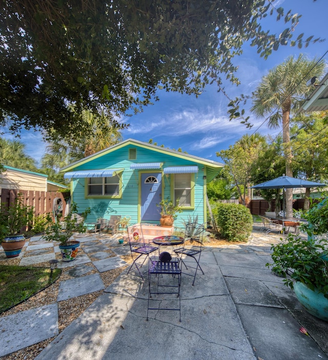 exterior space with a patio