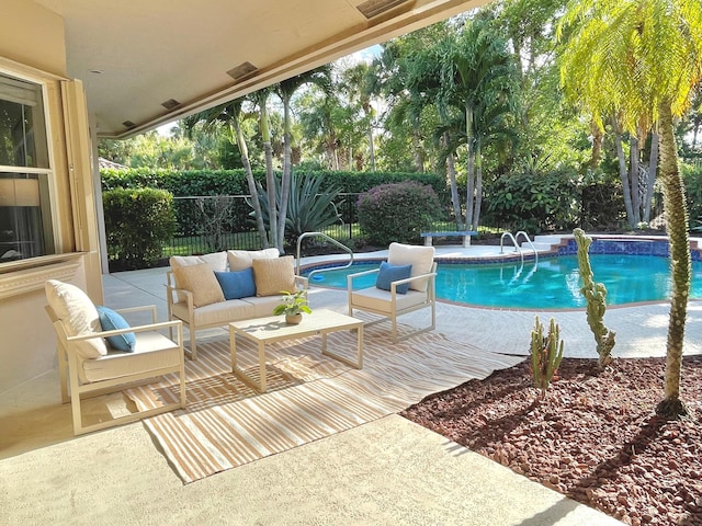 1627 Mayacoo Lakes Blvd, West Palm Beach, FL 33411 - view of pool featuring a patio and an outdoor living space