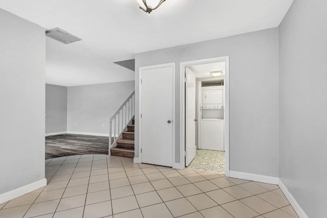 empty room with light hardwood / wood-style floors