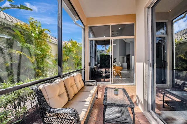 view of sunroom