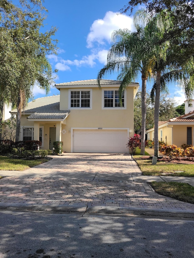 view of front of home featuring a garage