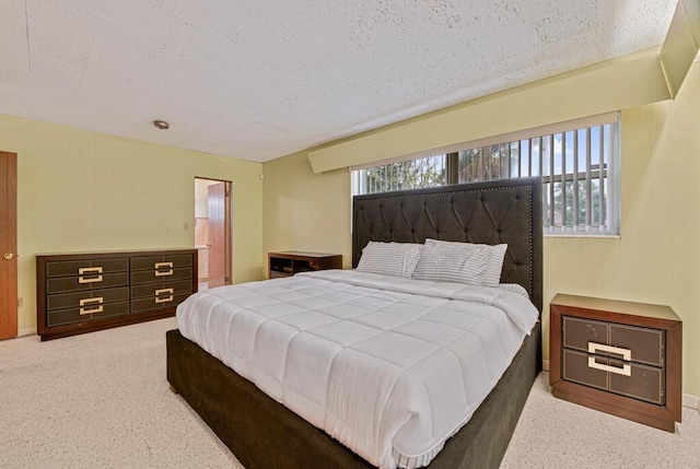 bedroom featuring a textured ceiling