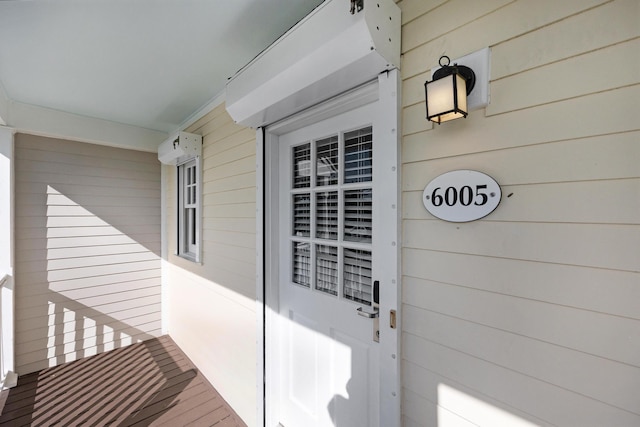 view of doorway to property