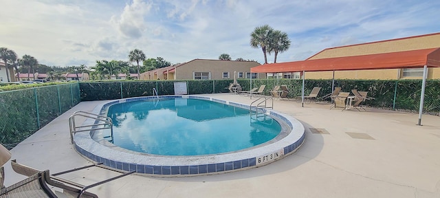 view of pool with a patio