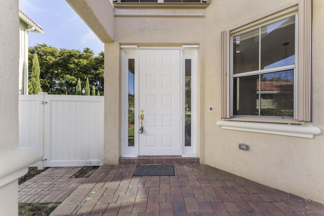 view of doorway to property