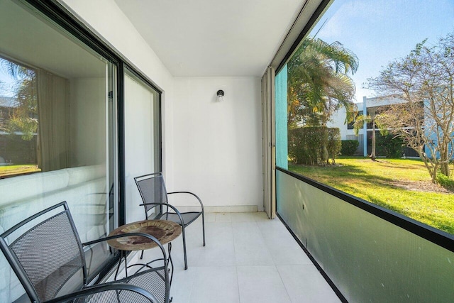 view of sunroom