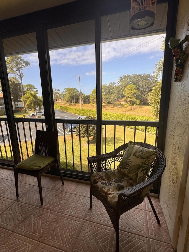 view of sunroom