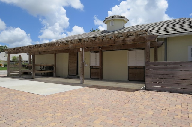 view of horse barn