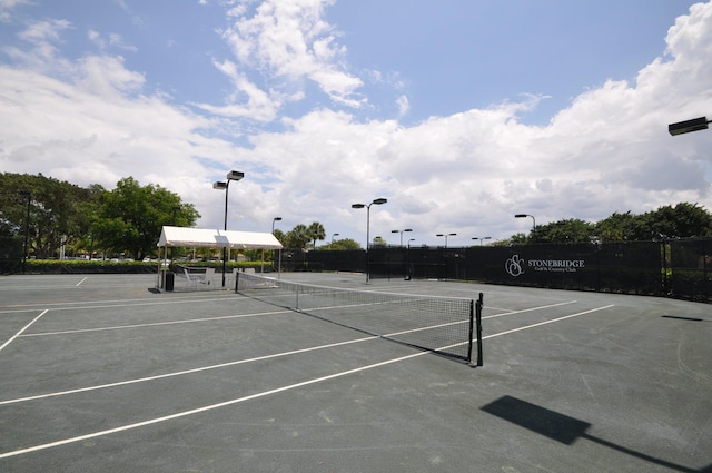 view of tennis court