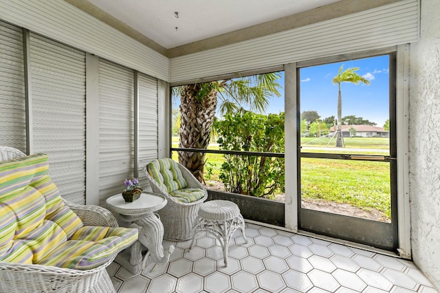 view of sunroom