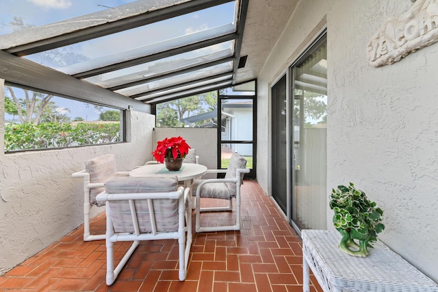 view of sunroom