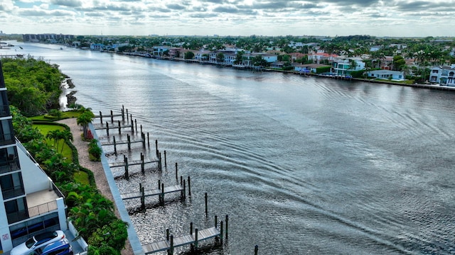 water view with a dock