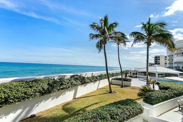 water view with a beach view