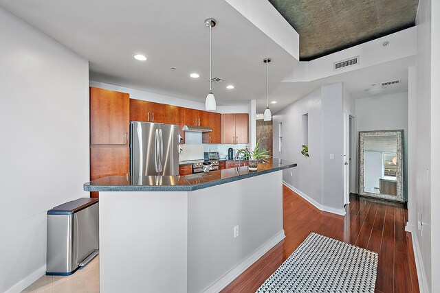 bedroom with light hardwood / wood-style floors