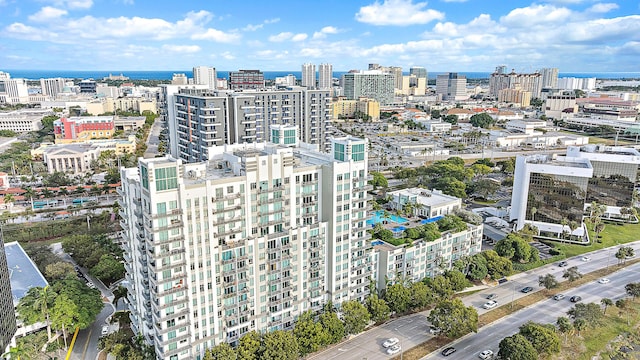 bird's eye view featuring a view of city