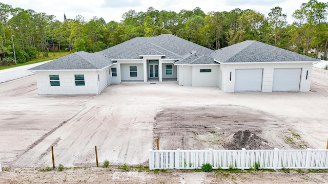 view of front facade featuring a garage