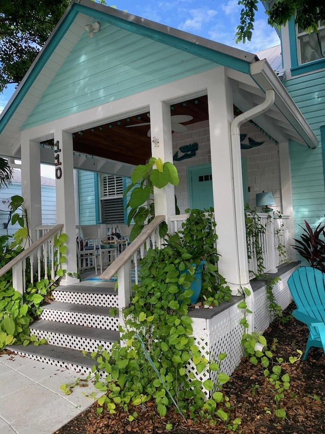 exterior space featuring a porch