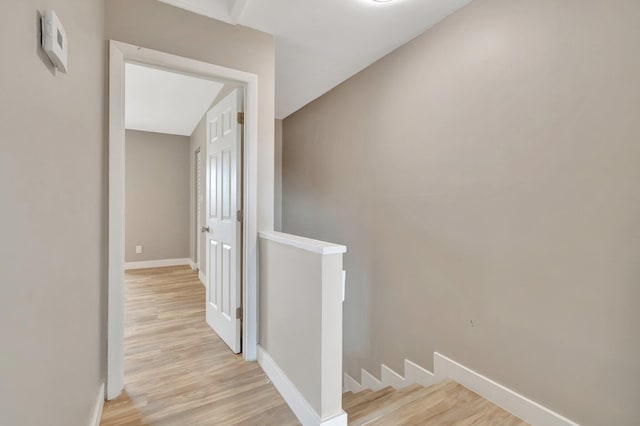 hallway featuring light hardwood / wood-style flooring