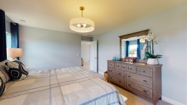 view of carpeted bedroom