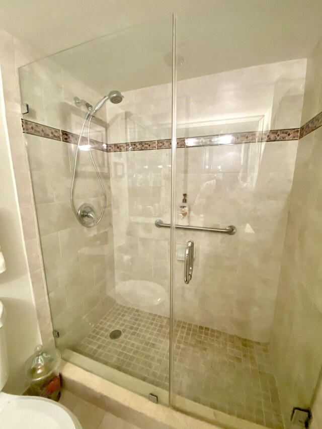 bathroom with walk in shower