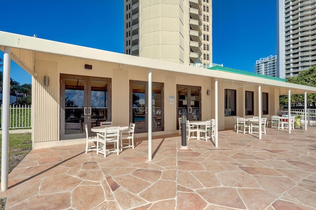 view of patio with french doors