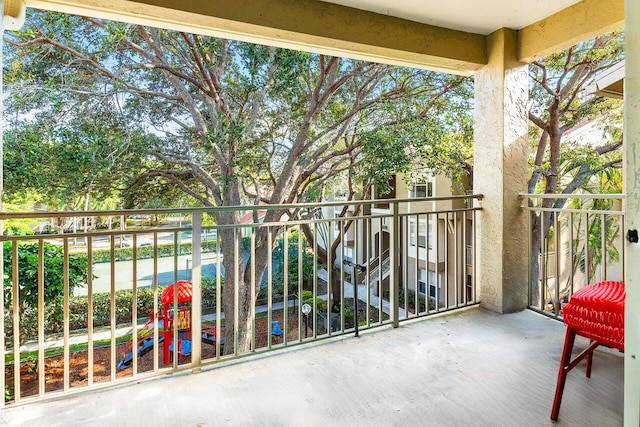 view of balcony