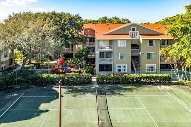 view of tennis court