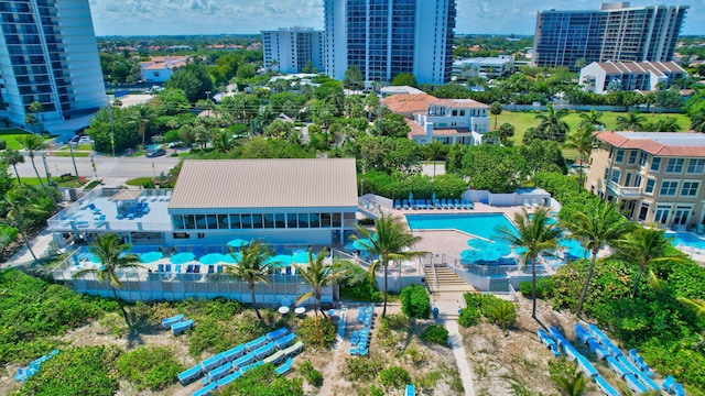 birds eye view of property