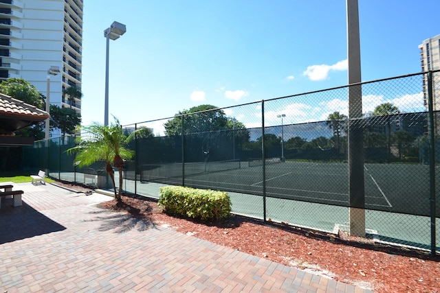 view of tennis court