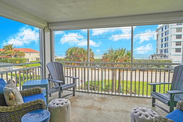 view of sunroom / solarium