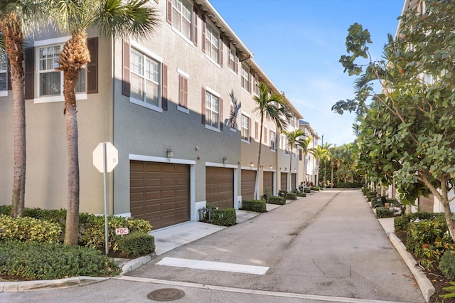 view of property featuring a garage